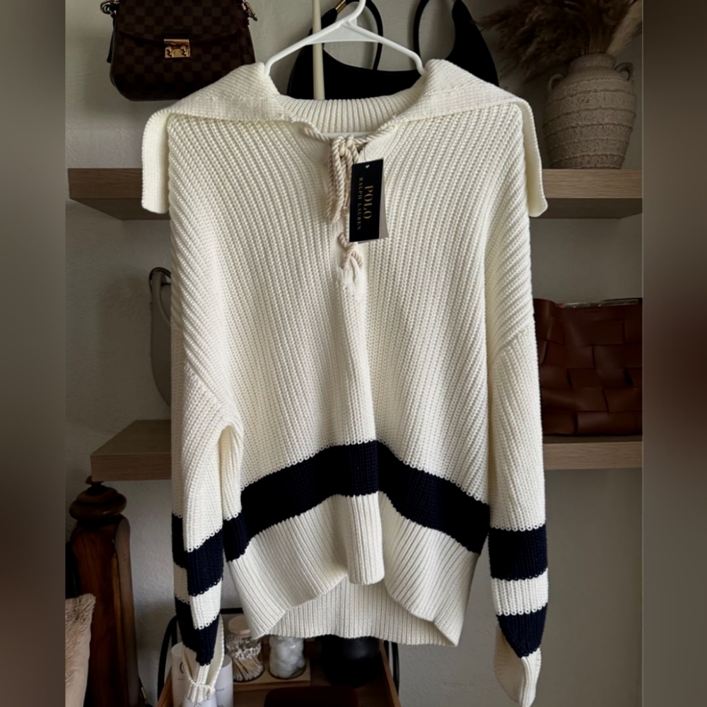 A polo Ralph Lauren sweater in cream